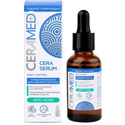 CERAMED  Сыворотка д/лица Себорегулирующая с цинком Anti acne 30мл