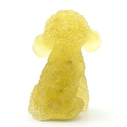 Фигурка из смолы с галтолвкой цитрина "Пудель" 75*60*100мм