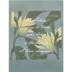 Футболка с принтом свободная эластичная из премиального хлопка