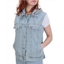802 BLUE/GRAY Джинсовый жилет женский (100% хлопок) размер 48