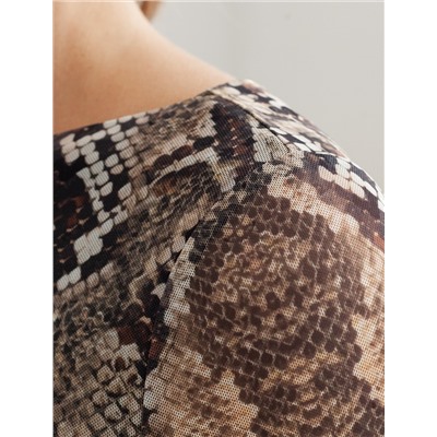 Джемпер с прозрачными рукавами