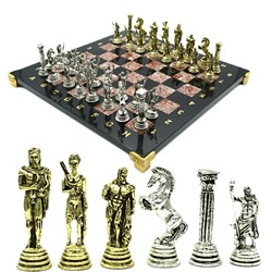 Шахматы подарочные с металлическими фигурами "Посейдон", 300*300мм