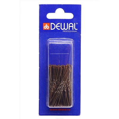Dewal Шпильки для волос волна SLT45V-3/60, 45 мм, коричневый, 60 шт.
