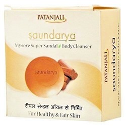 SAUNDARYA Mysore Super Sandal, Body Cleanser, Patanjali (САУНДАРЬЯ, Натуральное мыло Майсурский Сандал, Патанджали), 75 г.