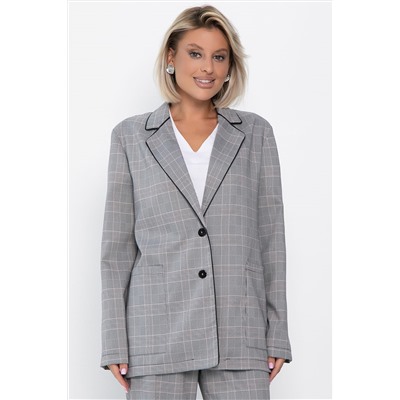 Жакет Нэри (серый/клетка) Б14111-34М