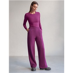 Джемпер из трикотажа в широкий рубчик