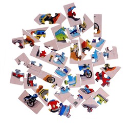 Фигурные пазлы из дерева «Транспорт» 10 пазлов в наборе