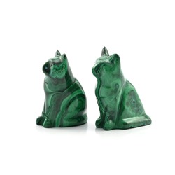 Кошка из малахита 35*22*57мм