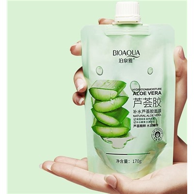 SALE! Bioaqua,Увлажняющий, многофункциональный гель Алоэ Вера с натуральным соком алоэ 90 %  и аллантоином, 170 гр.