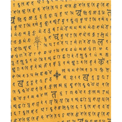 Короткая курта с племенной печатью, цвет ЖЕЛТЫЙ (хлопок, размер L), Shatranj, 1 шт.