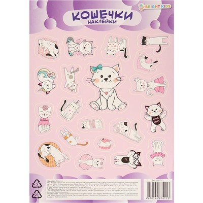 Наклейки 150*225мм А5 Кошечки Проф-Пресс НН-7411