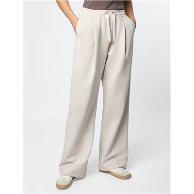 Свободные брюки из тонкого премиального футера с эластаном