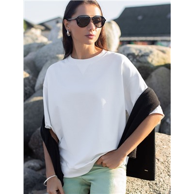 Футболка из тонкого премиального футера с эластаном