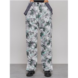 Полукомбинезон утепленный женский зимний горнолыжный белого цвета 526-1Bl