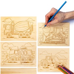 Доски для выжигания 5 штук «Спецтехника»