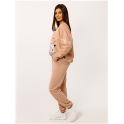 Брюки с начёсом ФЛ-1 пудровый