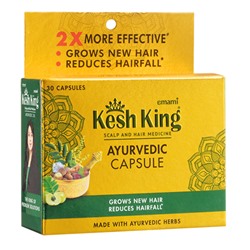 KESH KING Ayurvedic capsule Emami (Аюрведические капсулы Кеш Кинг, против выпадения волос, Эмами), 30 капс.