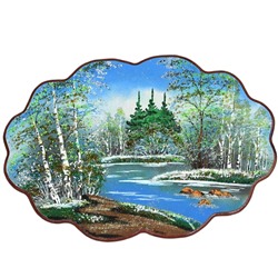 Картина с рисунком из камня, весна "облачко" 46*31,5см, 700г