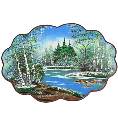 Картина с рисунком из камня, весна "облачко" 46*31,5см, 700г