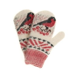 Варежки подростковые "Снегири" 1004-2