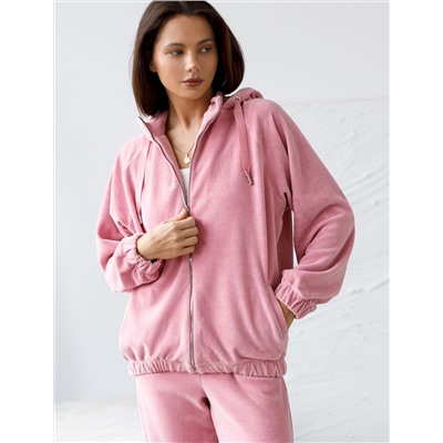 Худи из бархатистого велюра