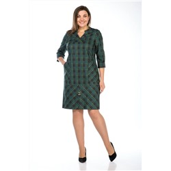 Lady Style Classic 1465/1 зеленый_с_темно-синим, Платье
