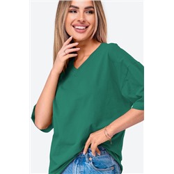 Женская футболка оверсайз с V-вырезом Happyfox