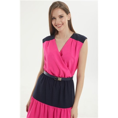 Alani Collection 1708 фуксия/т.синий, Платье