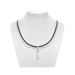Колье из серебра кожа, Ю-52008р