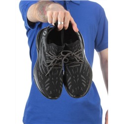 HA101 BLACK/GRAY Кроссовки летние мужские (текстиль) размер