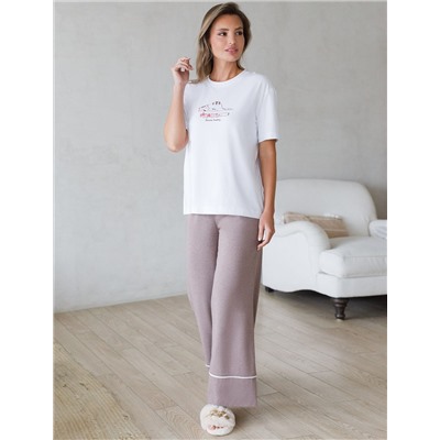 Футболка с принтом свободная эластичная из премиального хлопка