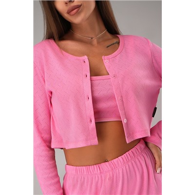 Женская пижама - тройка из ажурного хлопка Happyfox