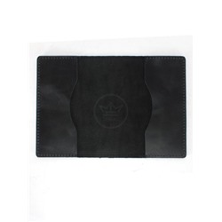 Обложка для паспорта Croco-П-1100 натуральная кожа черный пулл-ап (254)  246669