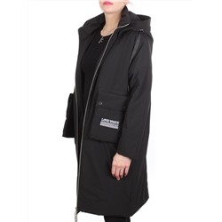 ZW-2306-C BLACK Пальто демисезонное женское (100 гр. синтепон) BLACK LEOPARD размер 46