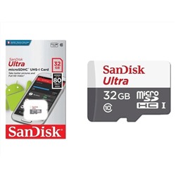 Карта памяти MicroSD 32GB SanDisk К10 UHS-1 Ultra Android 100MB/s