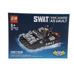 Конструктор Swat Полиция Катер 85дет. 19*14см /коробка 8007-5