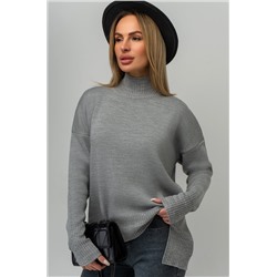 Женский джемпер оверсайз с воротником-стойкой Happyfox