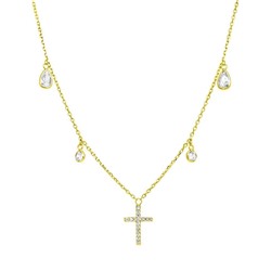 Колье из серебра куб.циркон., ТФК-14175лп