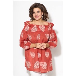 Koketka i K 1037 оранжевый+белый, Брюки,  Туника