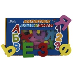 Буквы и цифры Магнитные33шт 29*16см / коробка  EV0068