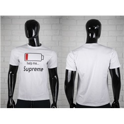 Футболка Supreme white help me мужская