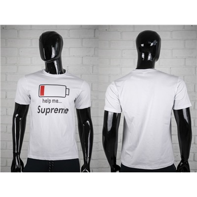 Футболка Supreme white help me мужская