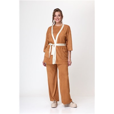 Michel chic 1315 рыжий, Кардиган,  Брюки,  Майка