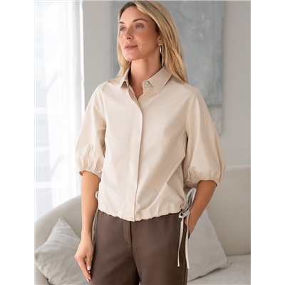 Блузка из легкого хлопкового поплина