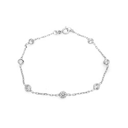 Браслет из серебра куб.циркон., ТФБ-9