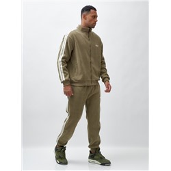Спортивный костюм мужской демисезонный на флисе цвета хаки 330Kh