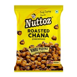 Roasted Chana NIMBU PUDINA Chickpeas, Nuttoz (Жареная чана, нут НИМБУ ПУДИНА лимон и мята, Наттоз), 150 г.