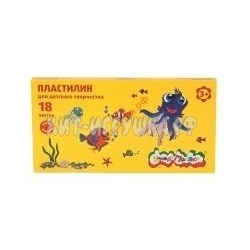 Пластилин 18 цв. 270 гр со стеком Каляка-Маляка ПКМ18-П, ПКМ18-П
