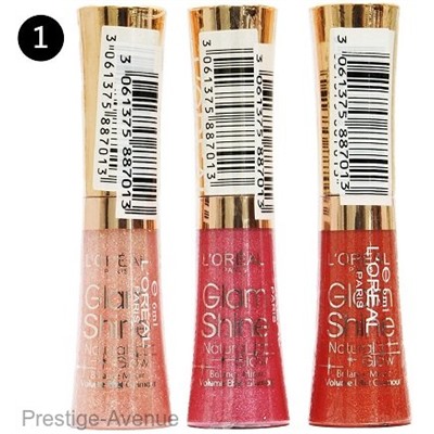 Блеск для губ Loreal GlamShine Natural Glow (упак 3 шт)
