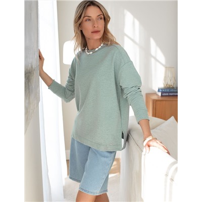 Джемпер из облегченного футера  с эластаном